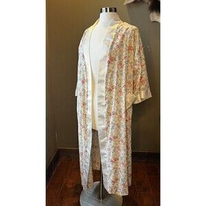 Vintage Cachet Floral Robe No Waist Tie Size M